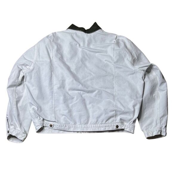 Vintage 90s Dickies White Canvas Detroit Style Jacket Blanket Lined - Picture 6 of 12
